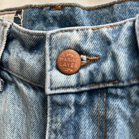 Marine Layer Sasha Floral Embroidered Denim Jean Shorts | Size 25 - Picture 5 of 12